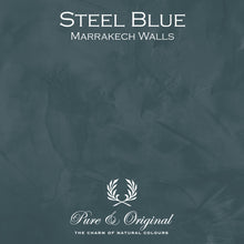 Steel Blue-Marrakech Lime Plaster by Pure & Original, sold by Cara Conkle Decorative Finishes